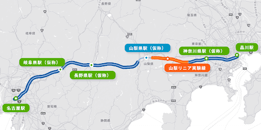 ルート・工事マップ（リニア中央新幹線）