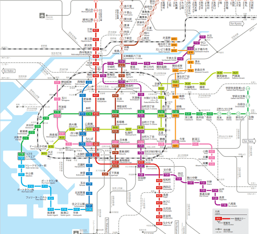大阪市　全線路線図