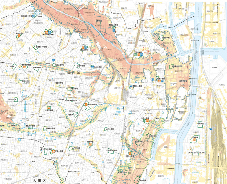 品川区　浸水ハザードマップ
